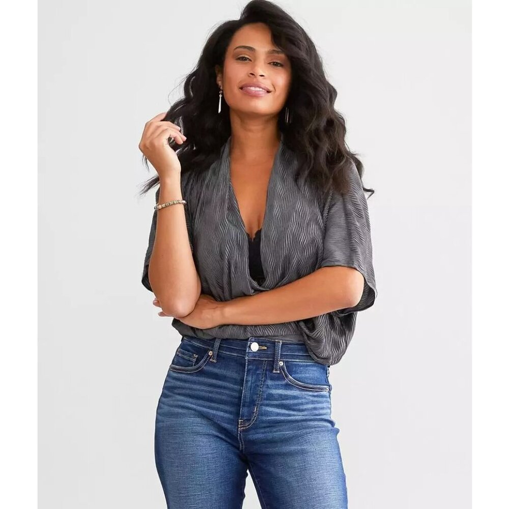 Red By BKE Pleated Bodysuit S